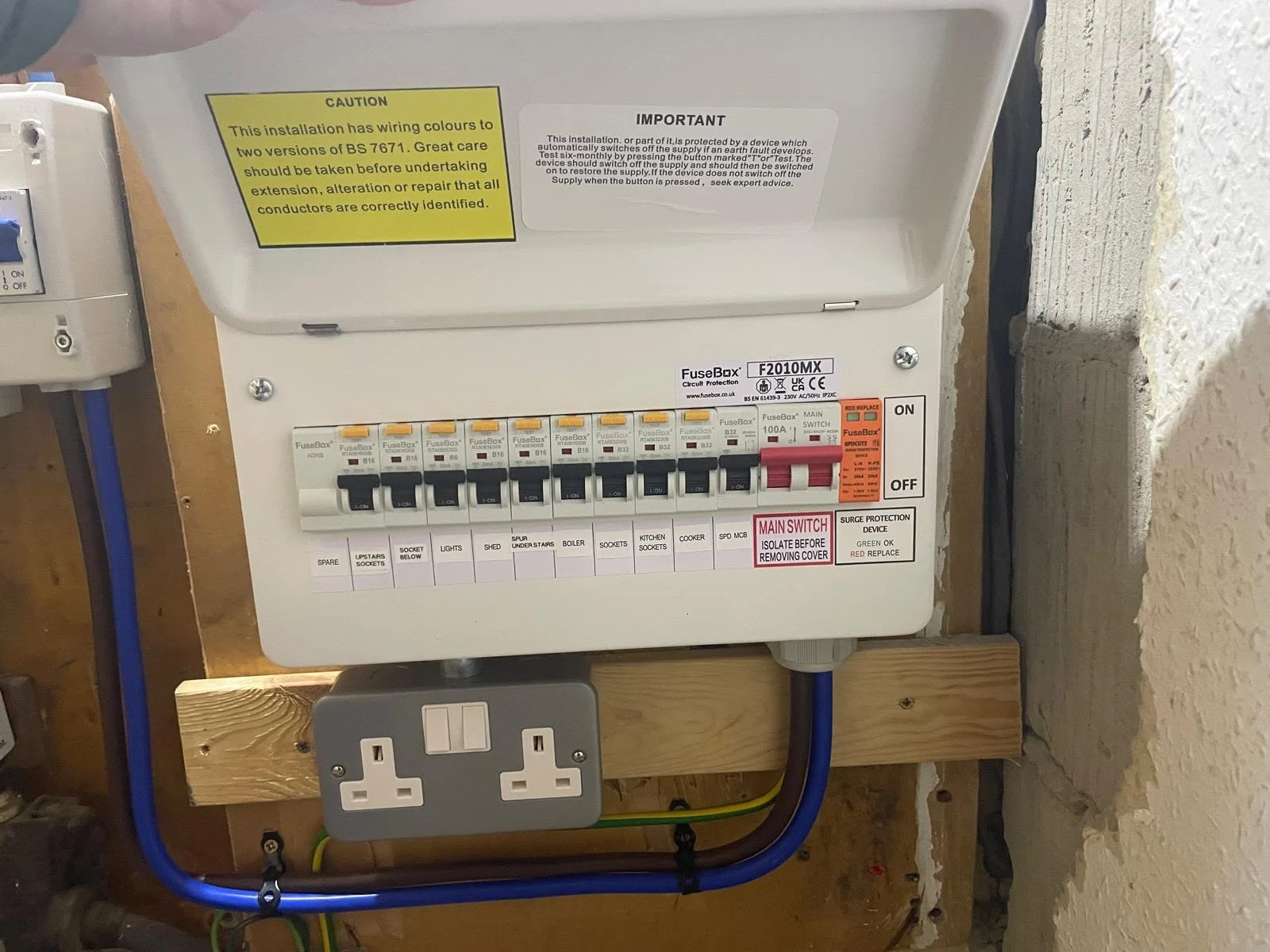 Consumer unit installation